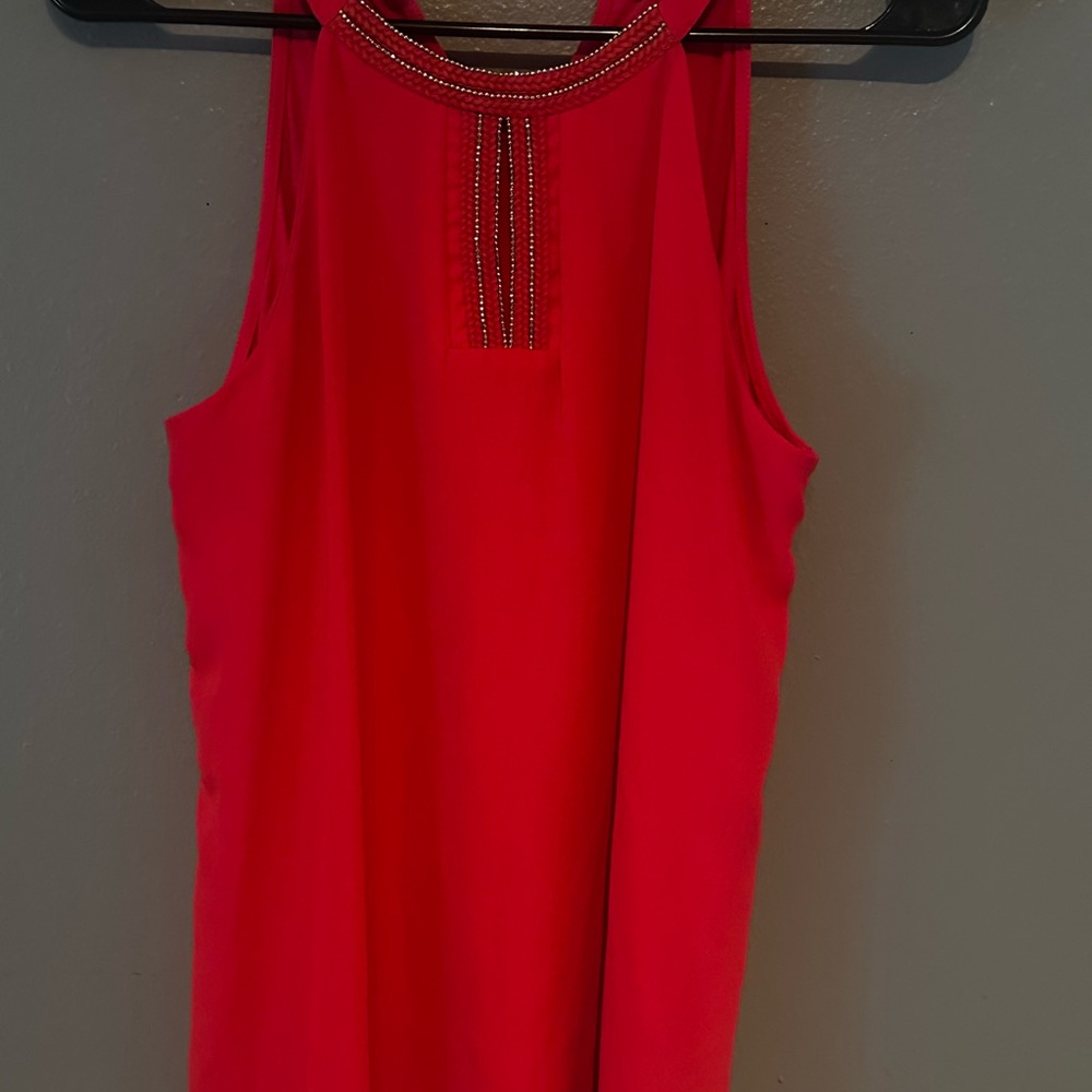 Elegant Red Sleeveless Top